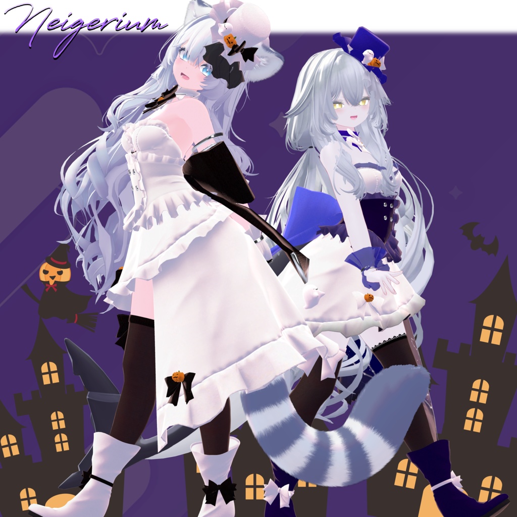 【44アバター対応】Asymmetry Witch Dress