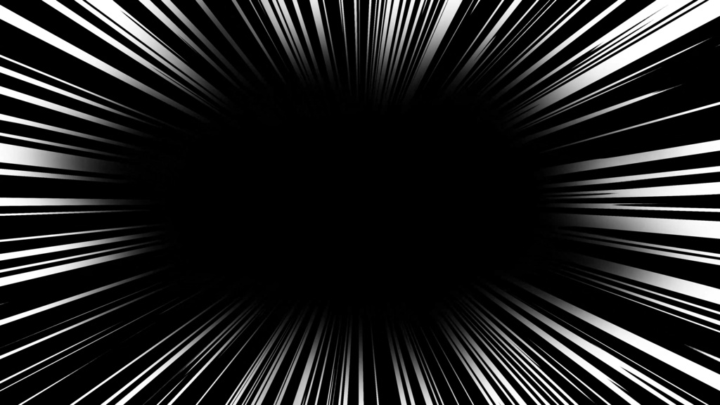 6色セット集中線ループアニメーション素材|4K | .mp4透過可能