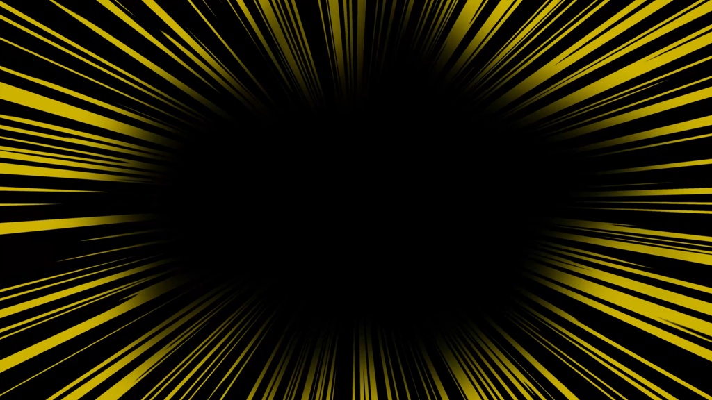 6色セット集中線ループアニメーション素材|4K | .mp4透過可能