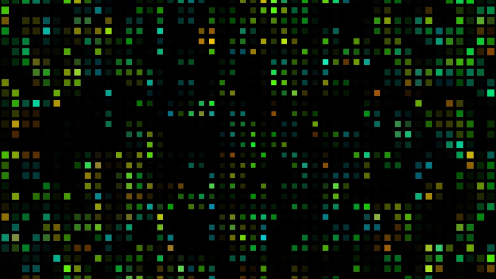 3色セットスクエアピクセルブラックループアニメーション素材|4K | .mp4透過可能