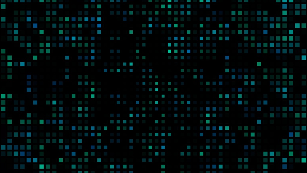 3色セットスクエアピクセルブラックループアニメーション素材|4K | .mp4透過可能