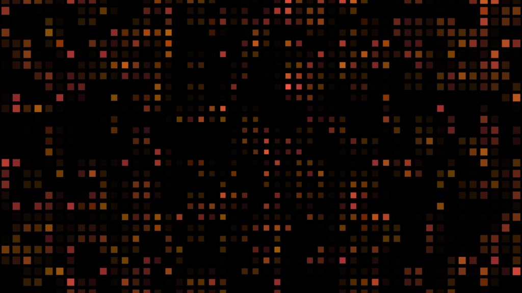 3色セットスクエアピクセルブラックループアニメーション素材|4K | .mp4透過可能
