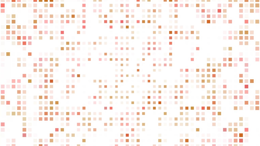 3色セットスクエアピクセルホワイトループアニメーション素材|4K | .mp4透過可能