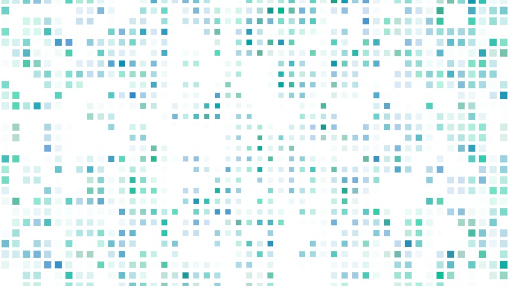 3色セットスクエアピクセルホワイトループアニメーション素材|4K | .mp4透過可能