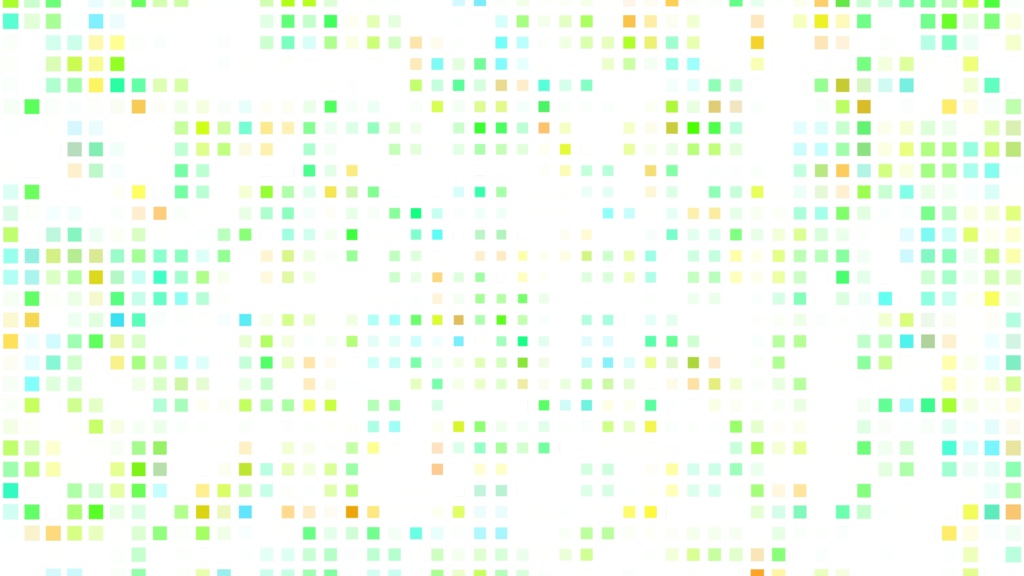 3色セットスクエアピクセルホワイトループアニメーション素材|4K | .mp4透過可能