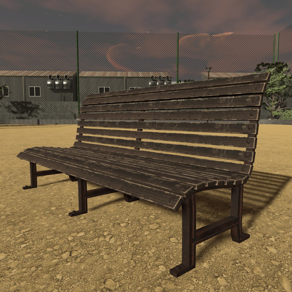 【3Dモデル】ベンチ