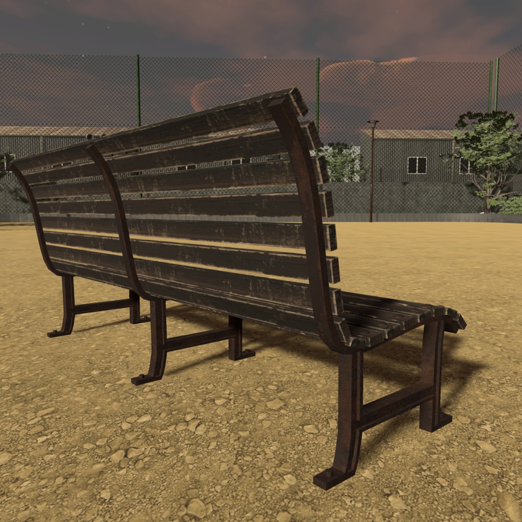 【3Dモデル】ベンチ