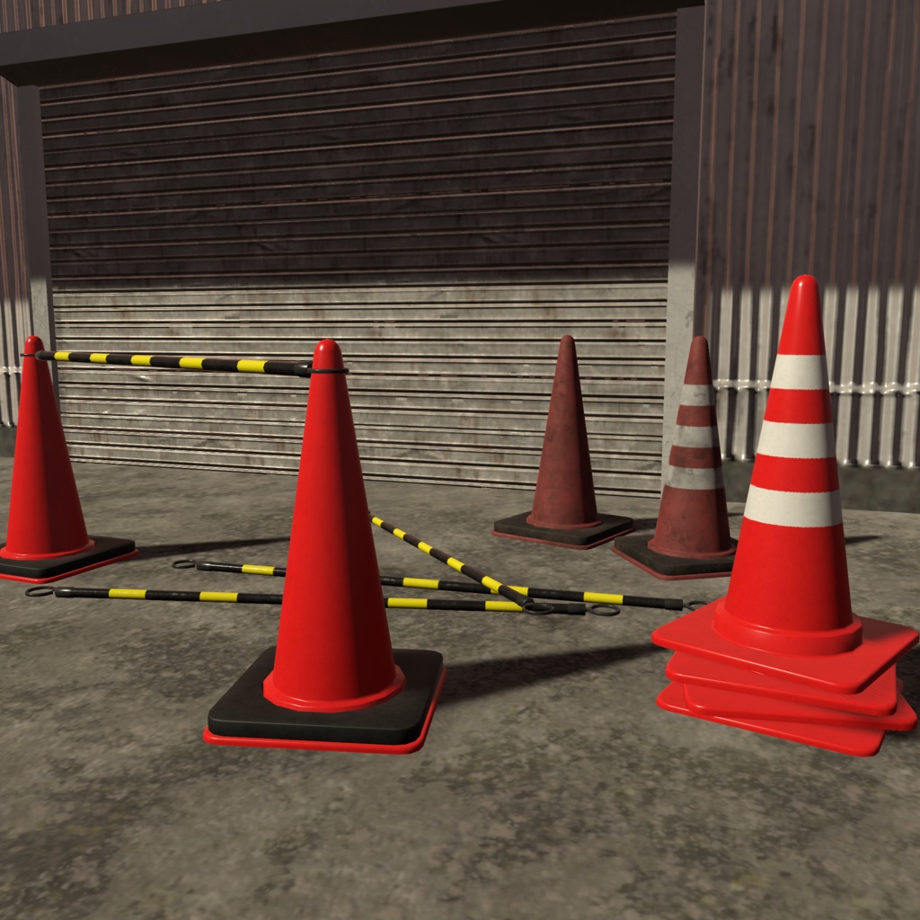 【3Dモデル】三角コーン