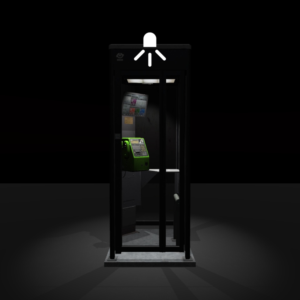 【3Dモデル】電話ボックス(公衆電話)