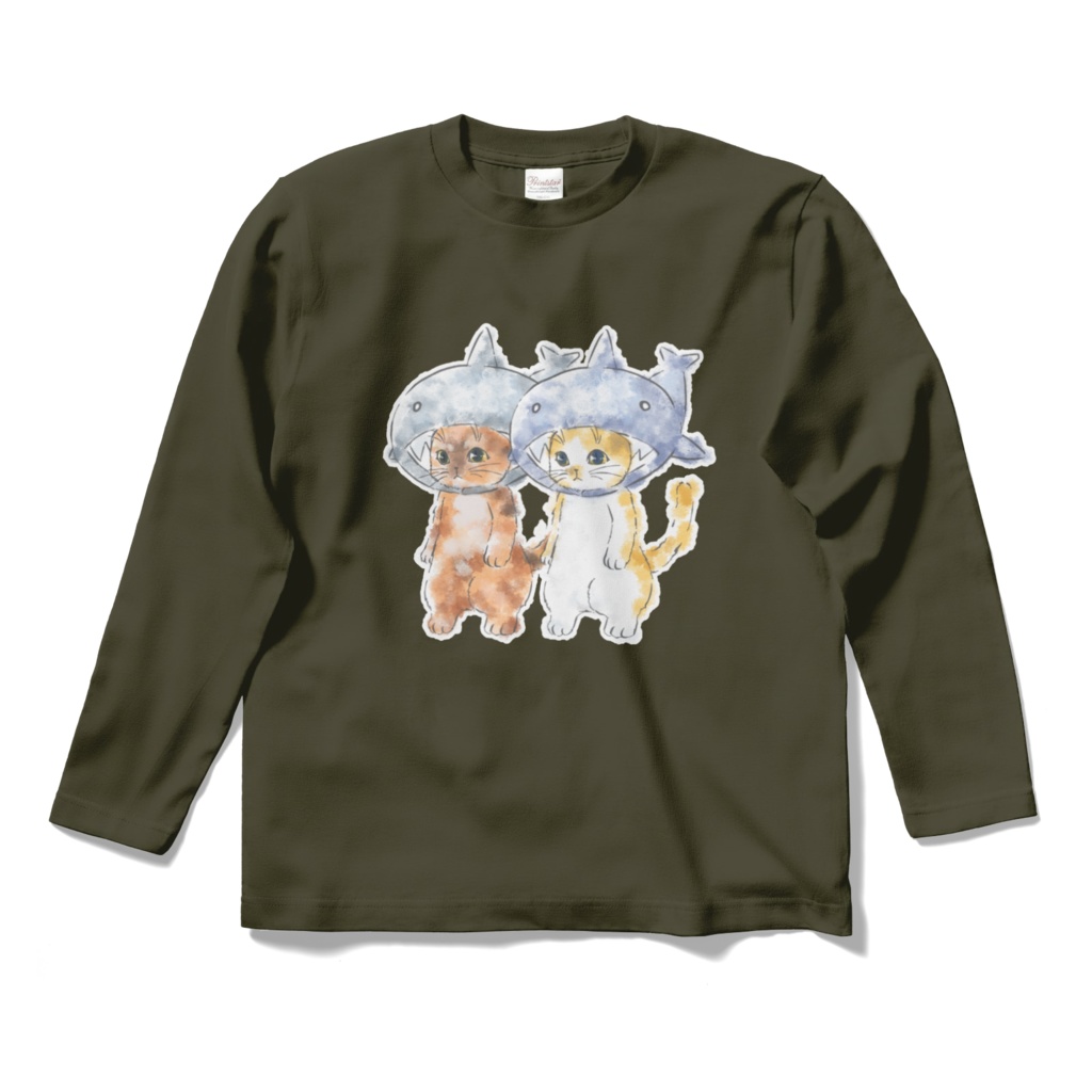 ねこさめ長袖Tシャツ