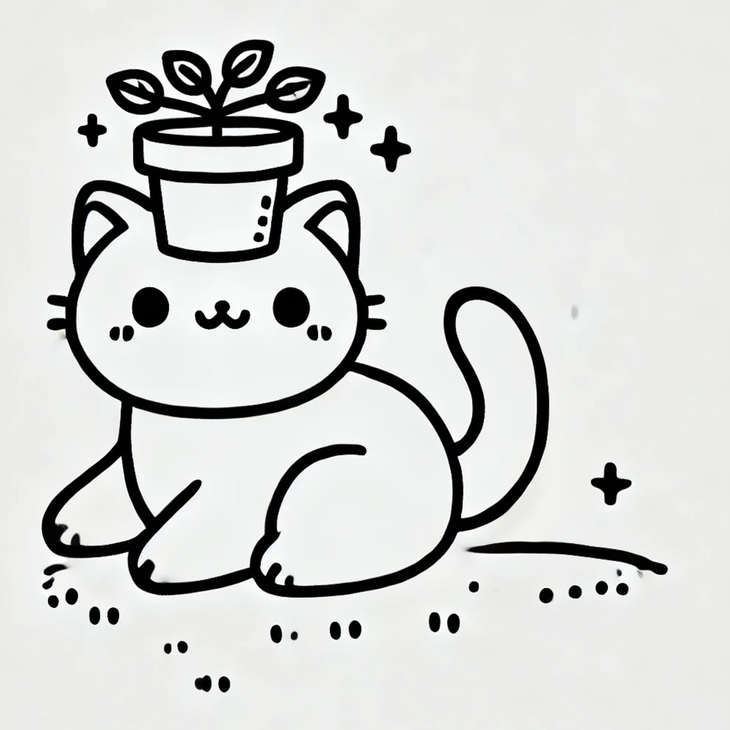 大人のための静かな猫時間 特典ぬりえ 2巻