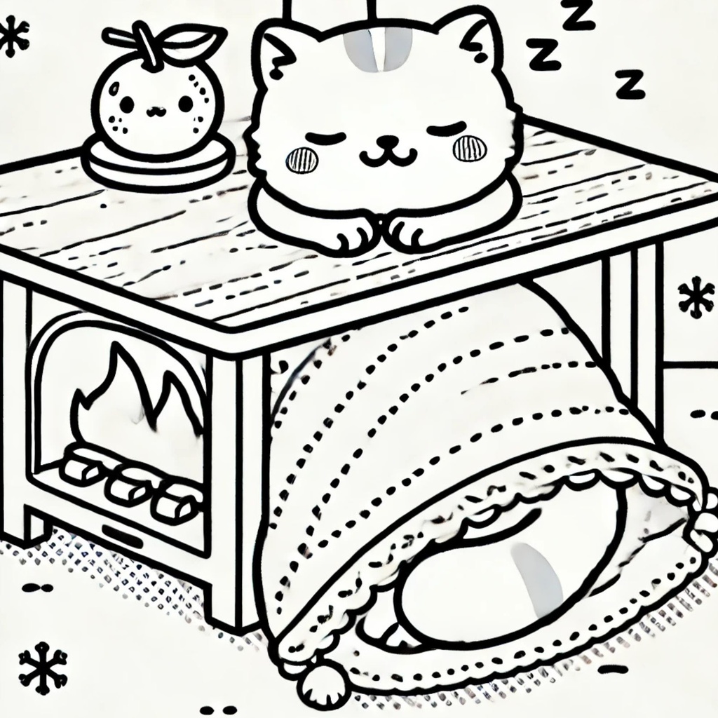 大人のための静かな猫時間 特典ぬりえ 2巻