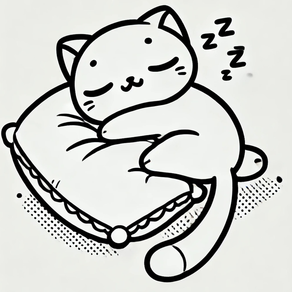 大人のための静かな猫時間 特典ぬりえ 2巻