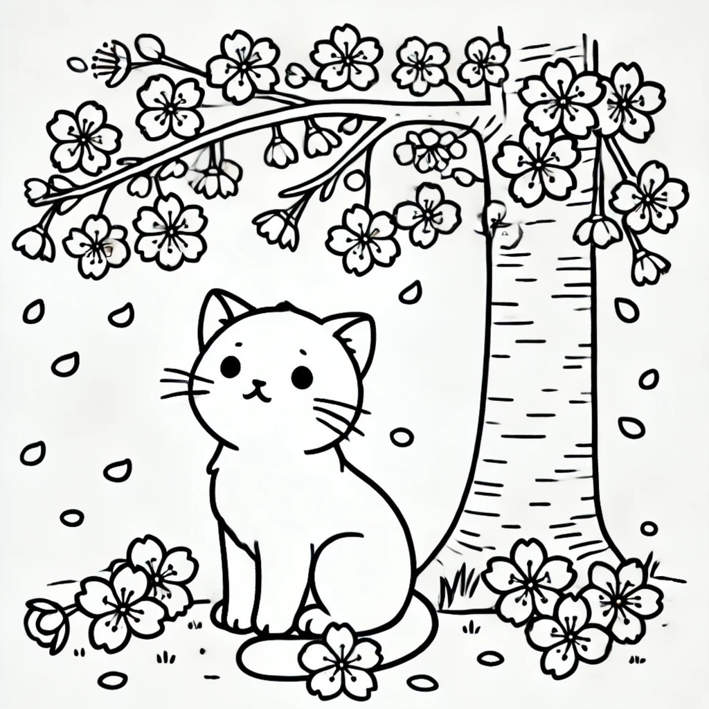 大人のための静かな猫時間 特典ぬりえ 2巻