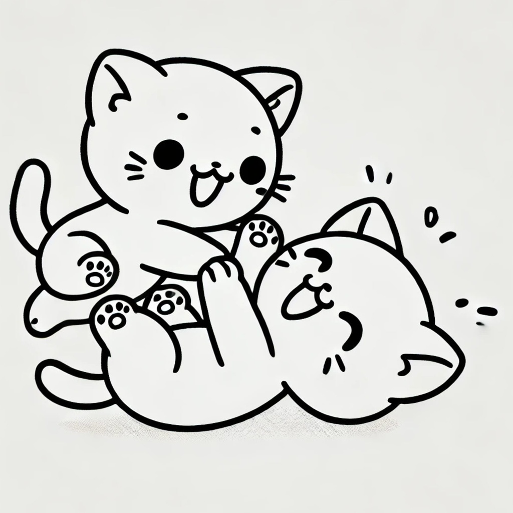 大人のための静かな猫時間 特典ぬりえ 2巻