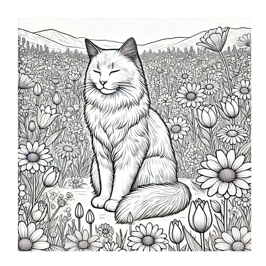 大人のための静かな猫時間 特典ぬりえ 3巻