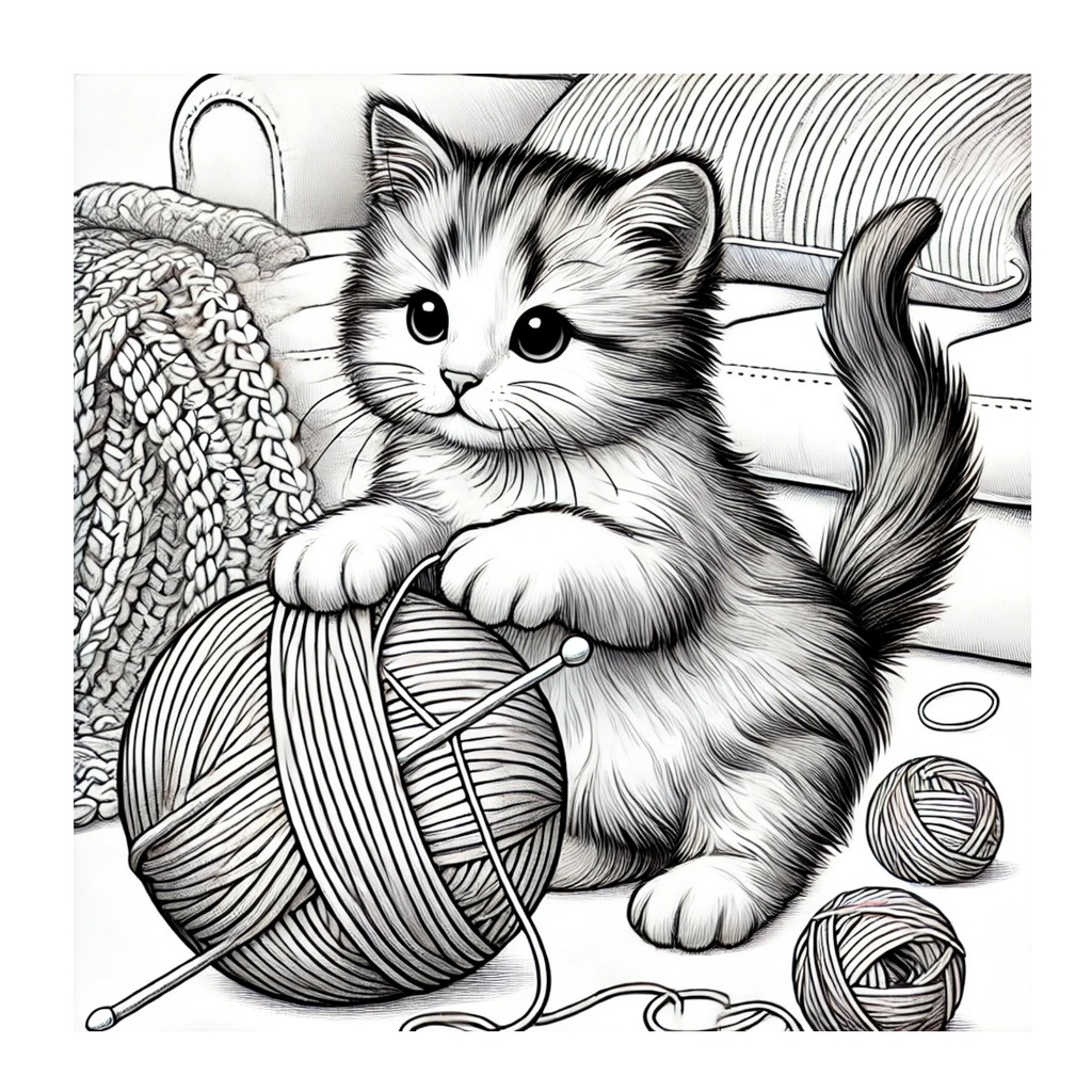 大人のための静かな猫時間 特典ぬりえ 3巻