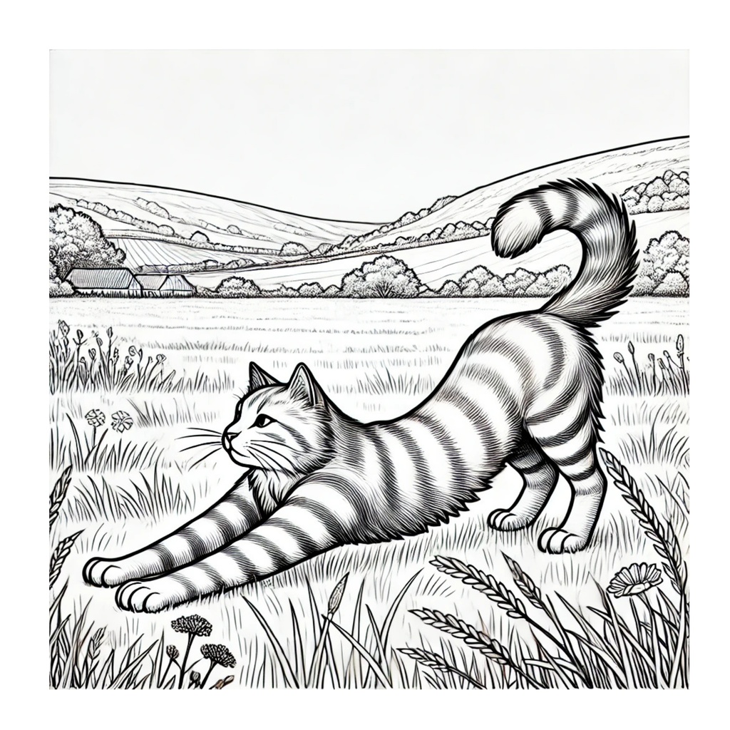 大人のための静かな猫時間 特典ぬりえ 3巻