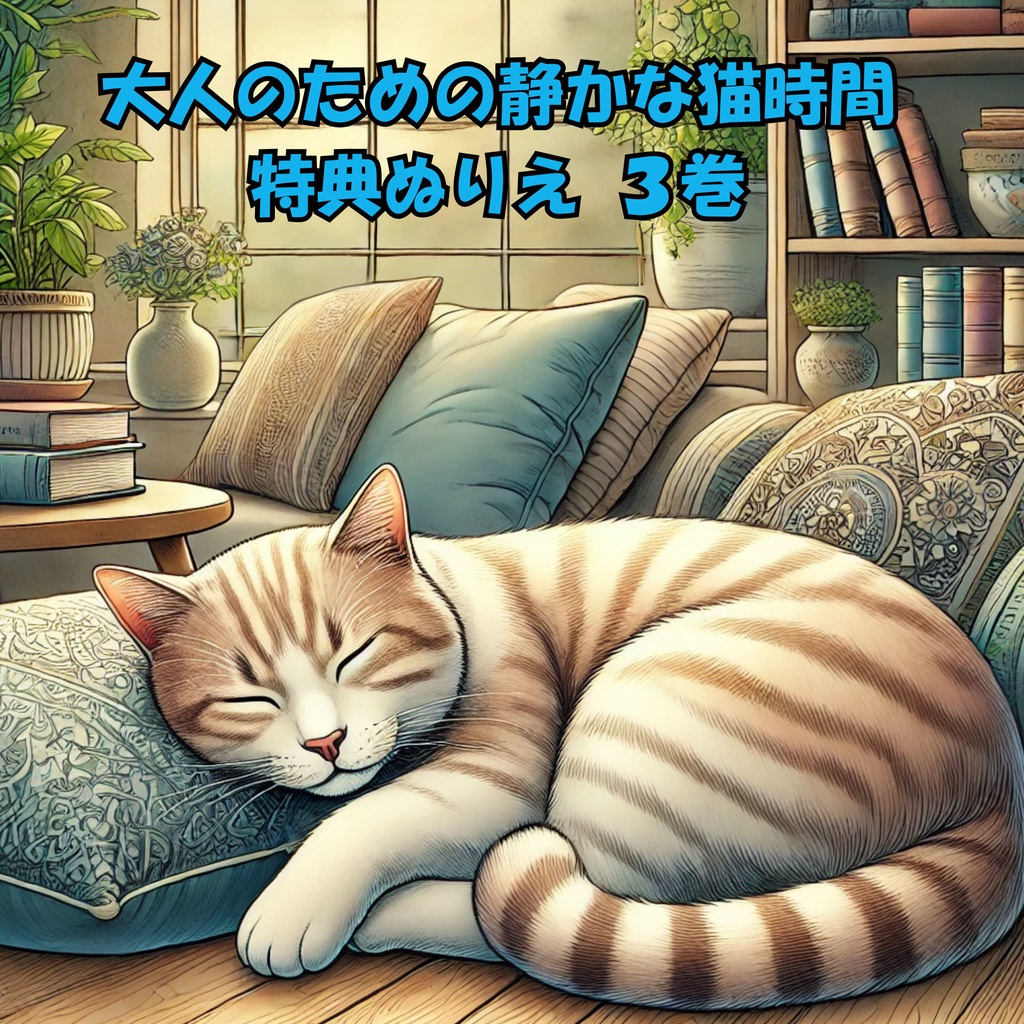 大人のための静かな猫時間 特典ぬりえ 3巻