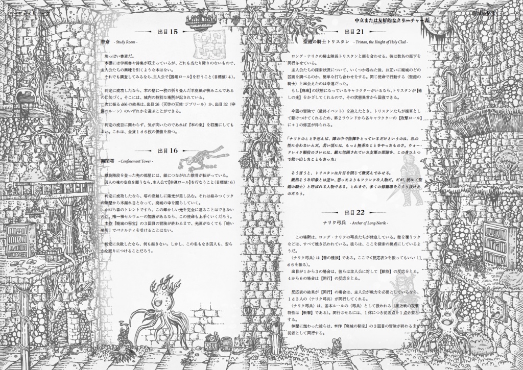 『廃城の秘宝』「ローグライクハーフ」d66シナリオ