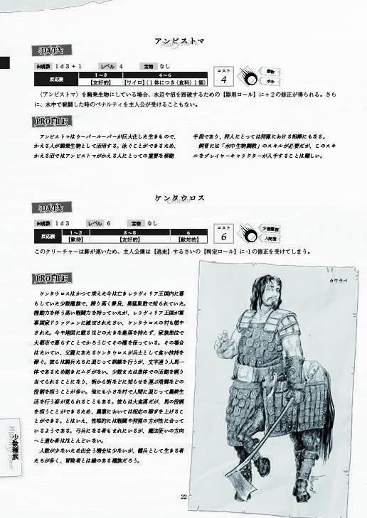 「アランツァクリーチャー事典+シナリオ作成ガイド」ローグライクハーフサプリメント