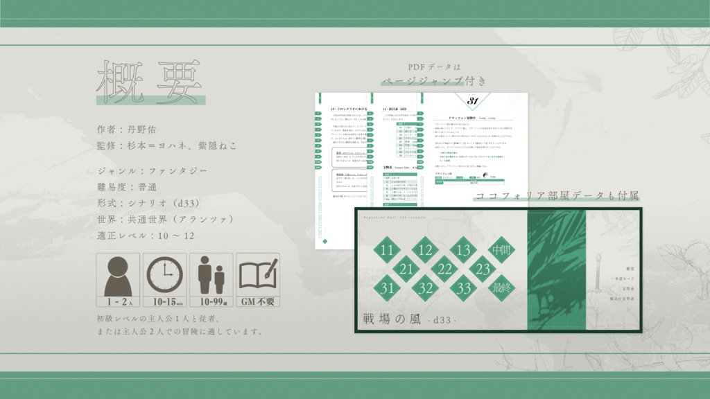 (電子版)ローグライクハーフd33シナリオ(各種)