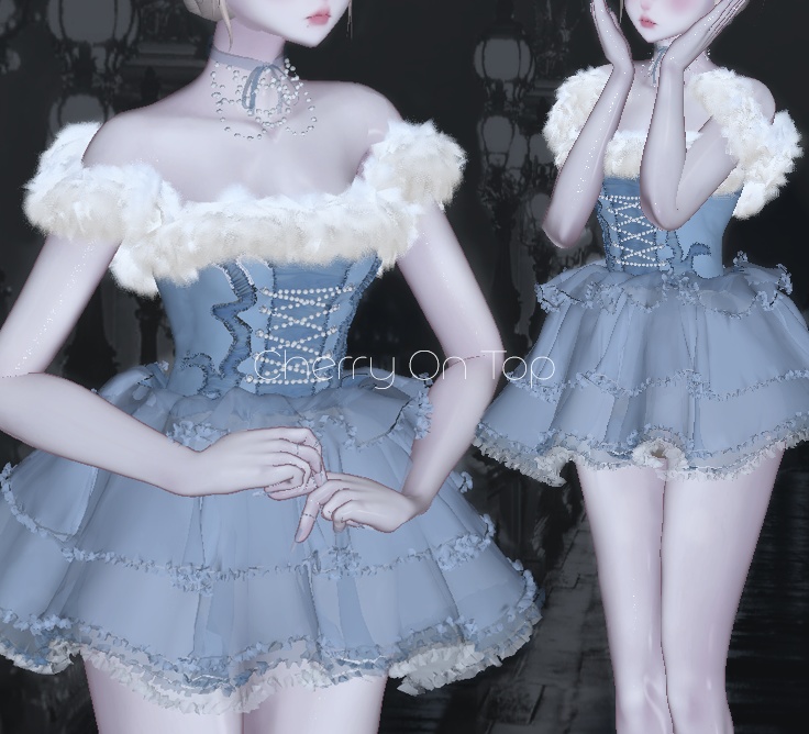 🦢 Blue dress [Jang Wonyoung inspired]