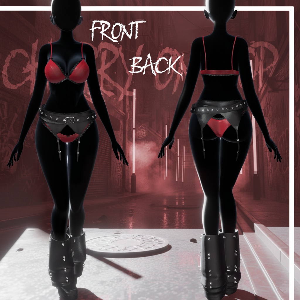 【10アバター対応】★🎸 RED PUNK - レッドパンク