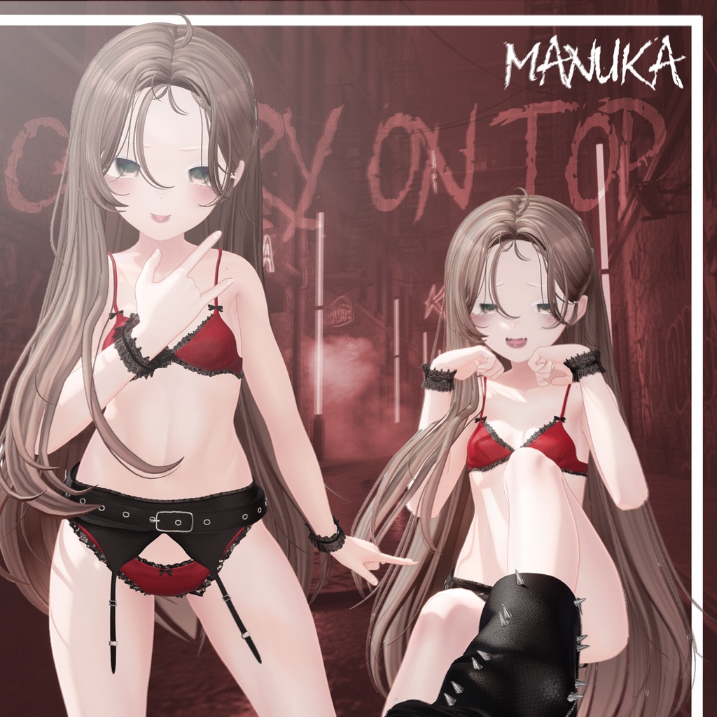 【10アバター対応】★🎸 RED PUNK - レッドパンク