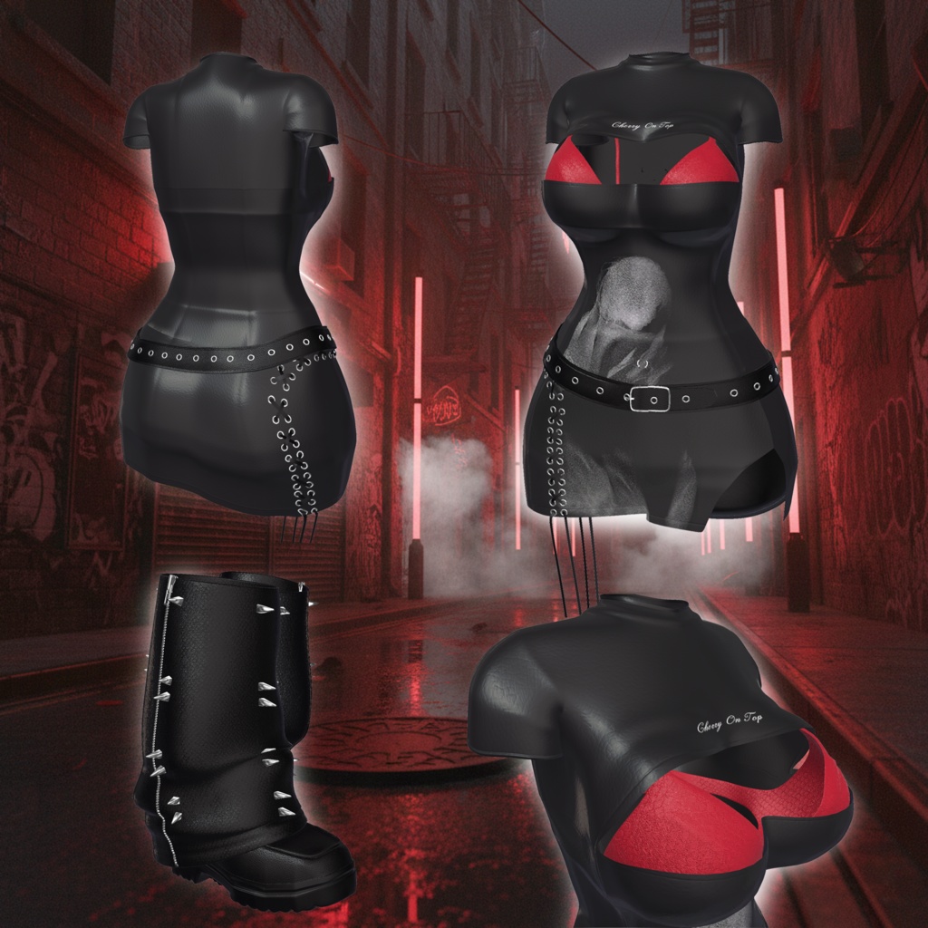 【10アバター対応】★🎸 RED PUNK - レッドパンク