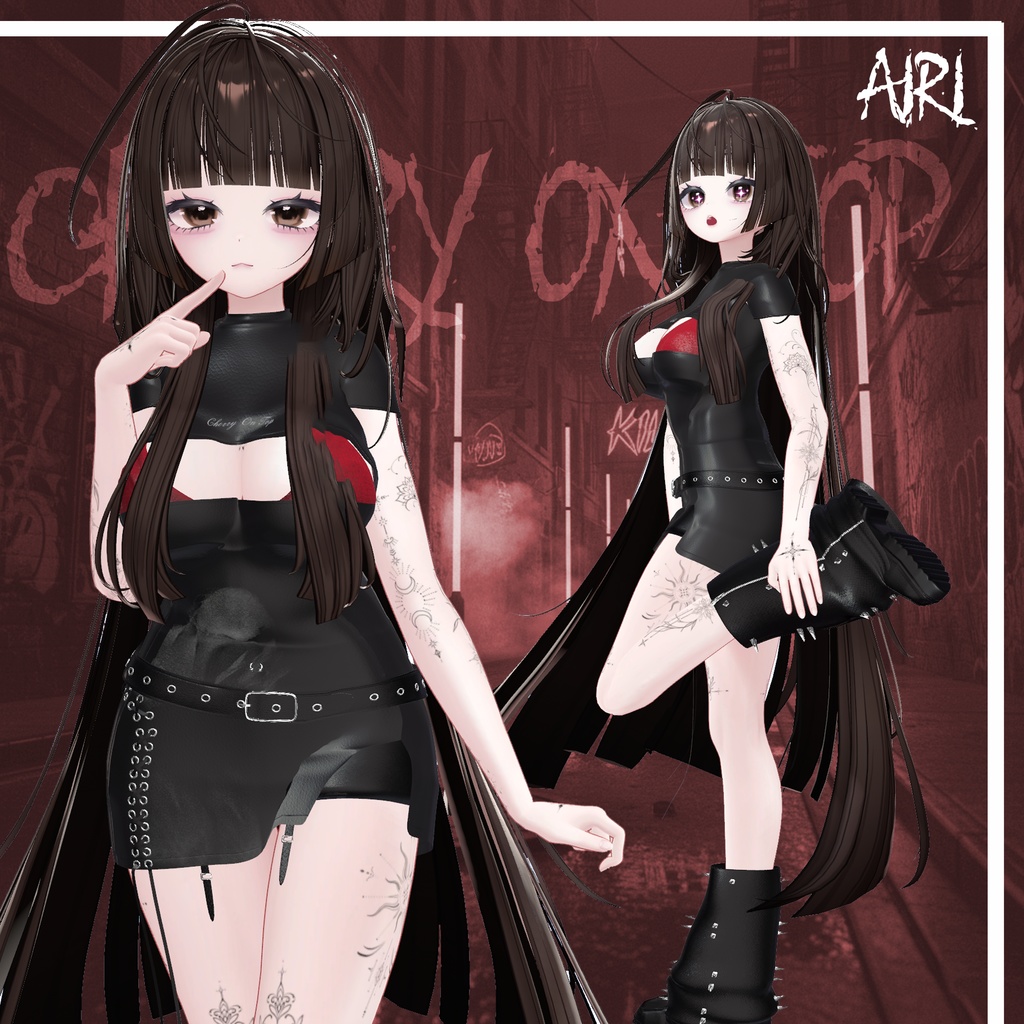 【10アバター対応】★🎸 RED PUNK - レッドパンク