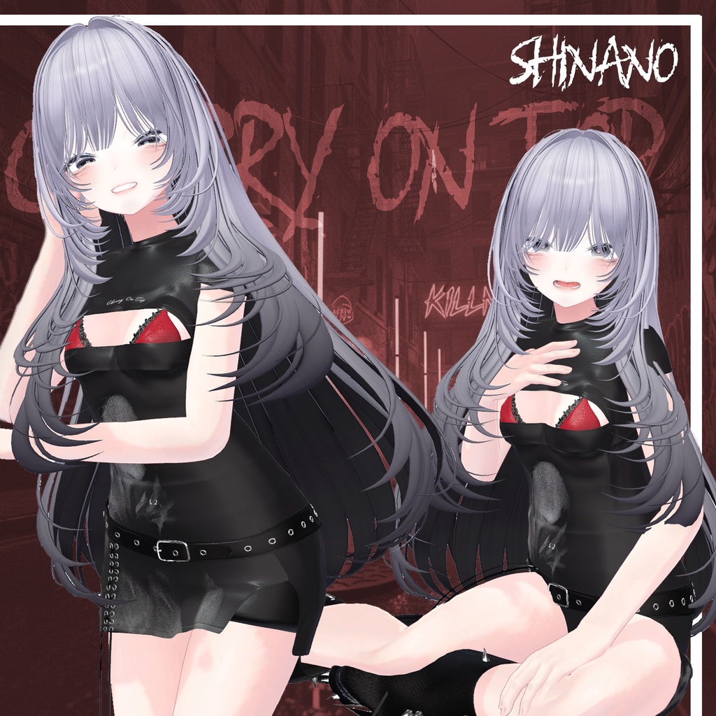 【10アバター対応】★🎸 RED PUNK - レッドパンク