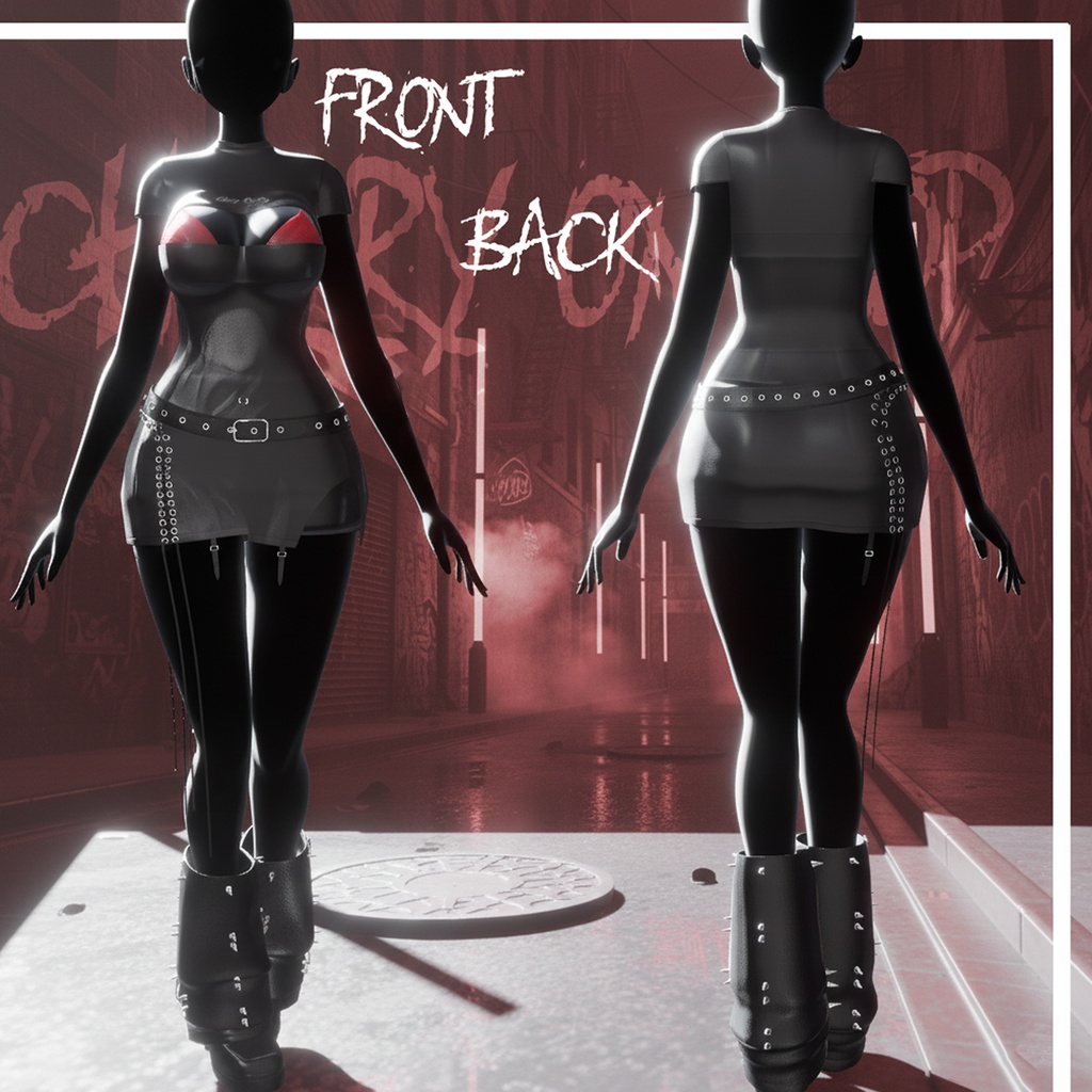 【10アバター対応】★🎸 RED PUNK - レッドパンク