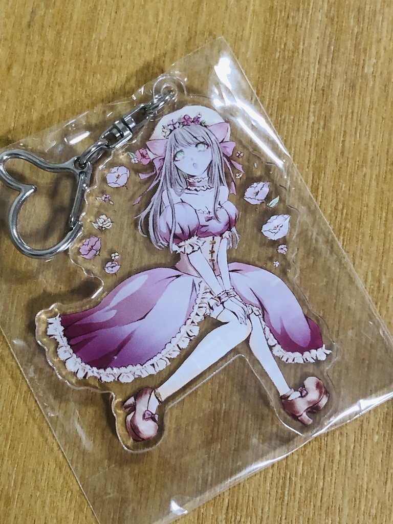 アクリルキーホルダー「お花の女の子」