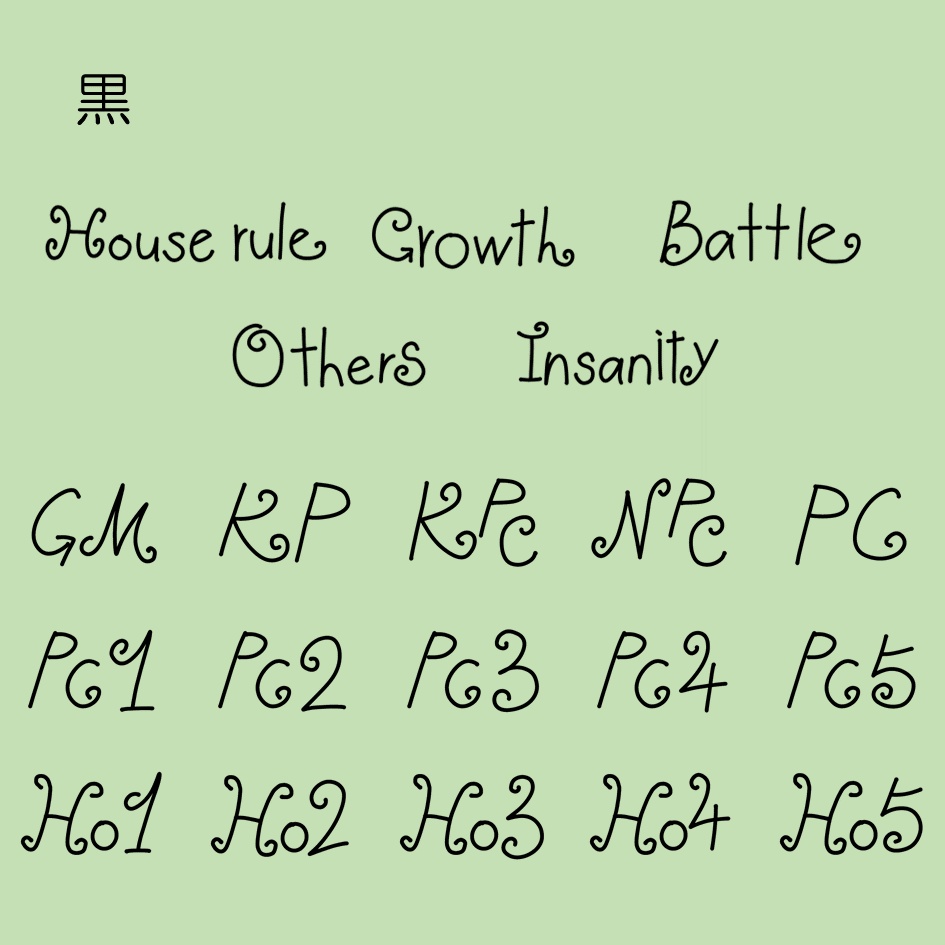 【無料】手書きぐるぐる文字素材【PNG素材】
