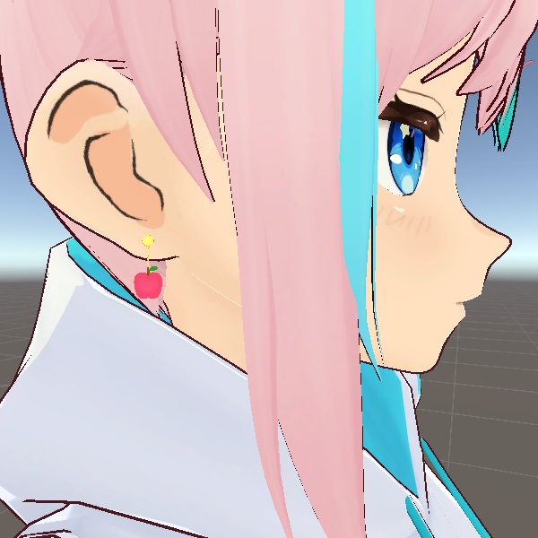 VRChat向け「幸運のリンゴピアス」3色セット