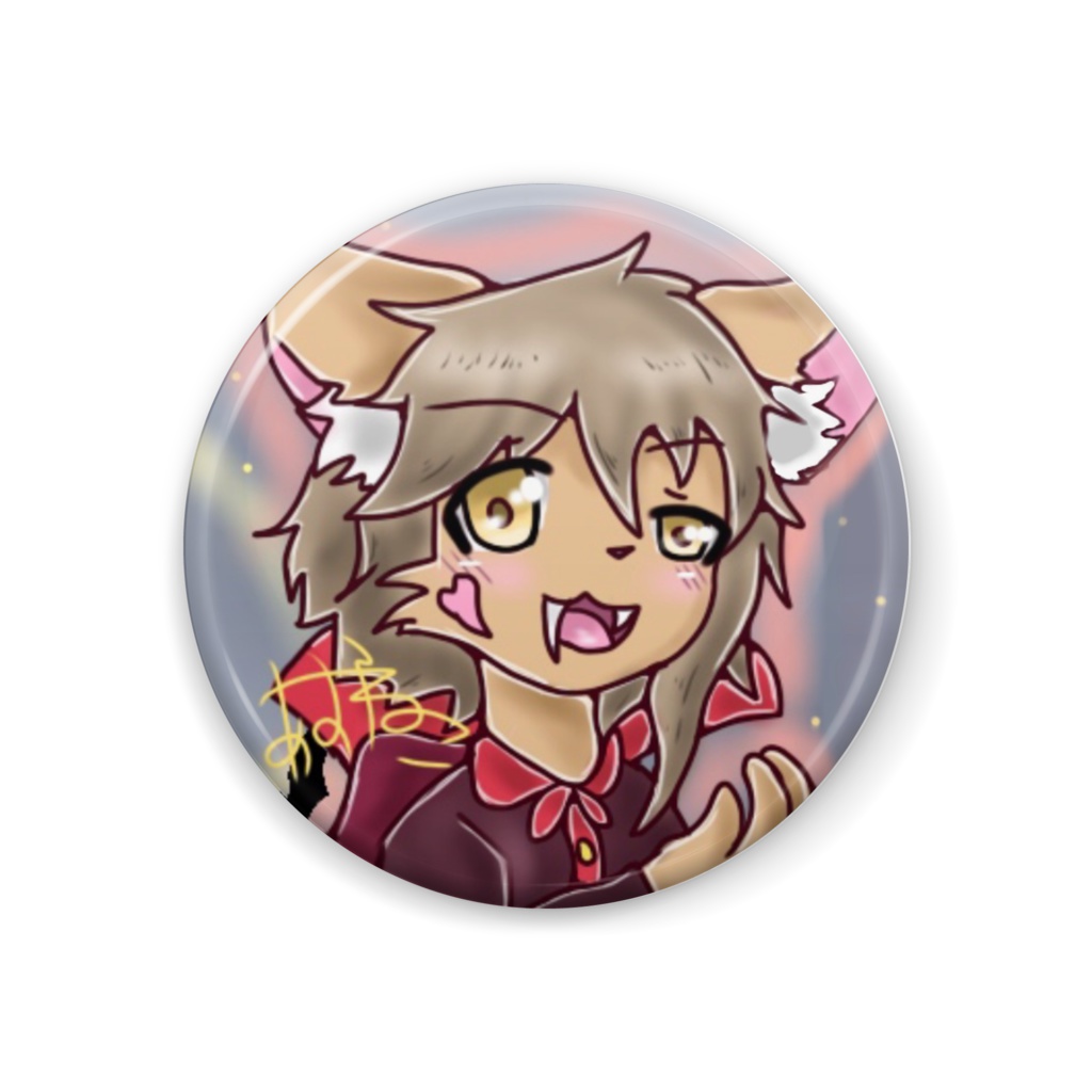 うちのこ缶バッジ:秋の火槌