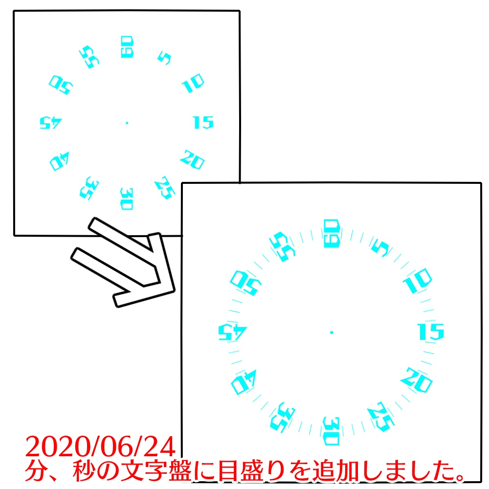 【VRC】チョコミン時計(アニメーション付き)【UnityPackage】