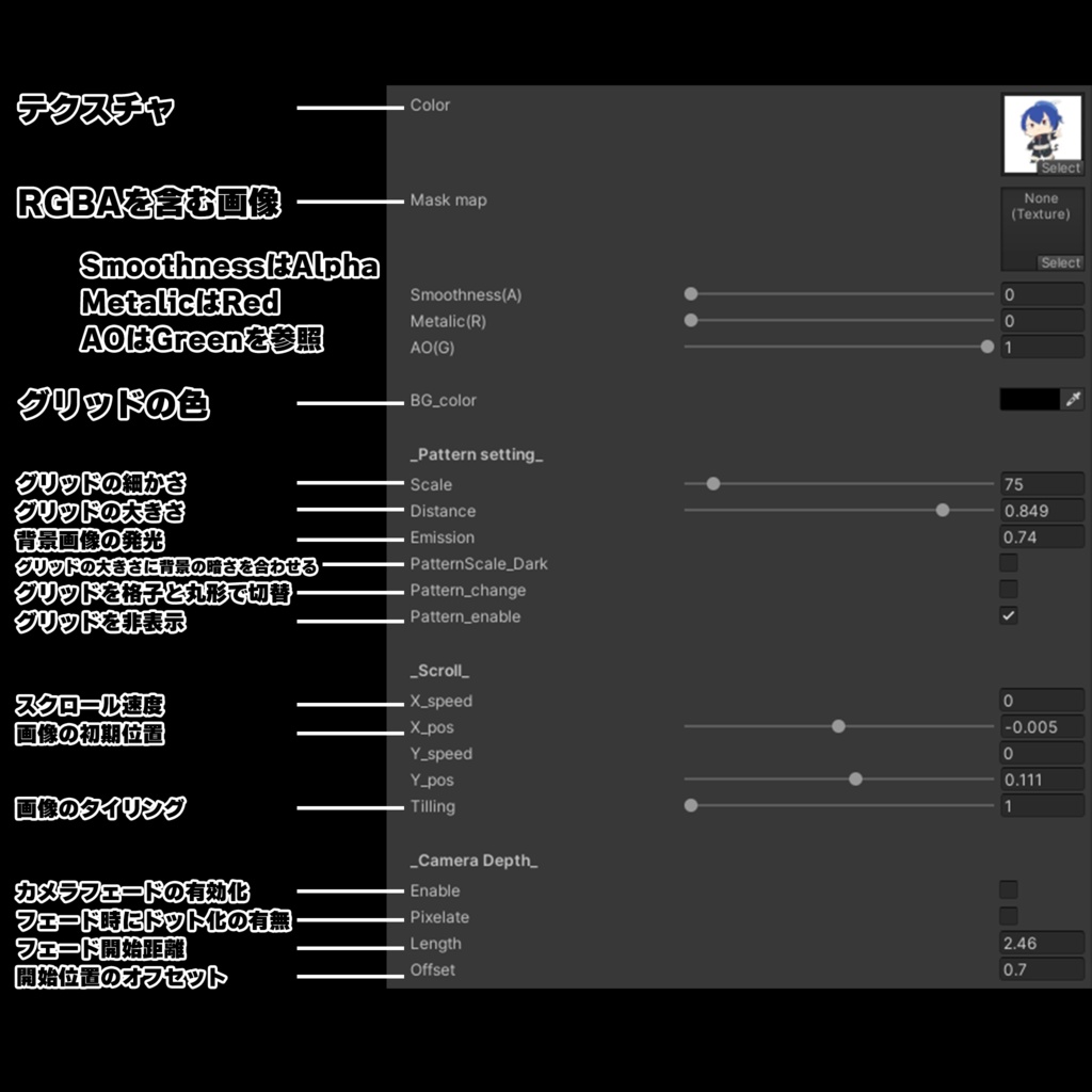 ドットスクロールシェーダー SG-327sh