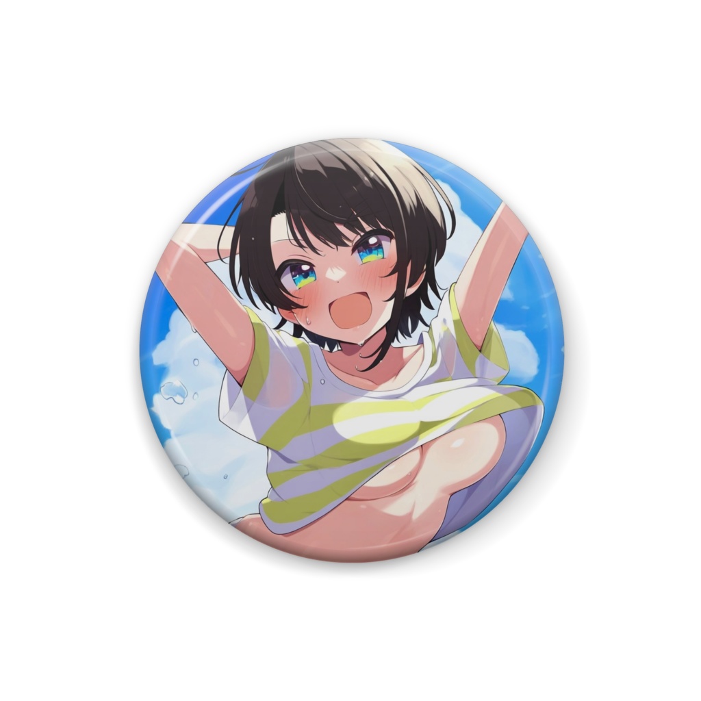 夏を思いっきり楽しむ🚑ちゃんの缶バッジ