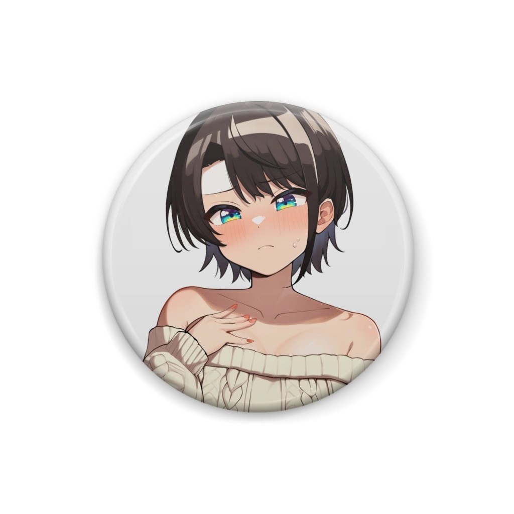 オフショル彼女の缶バッジ