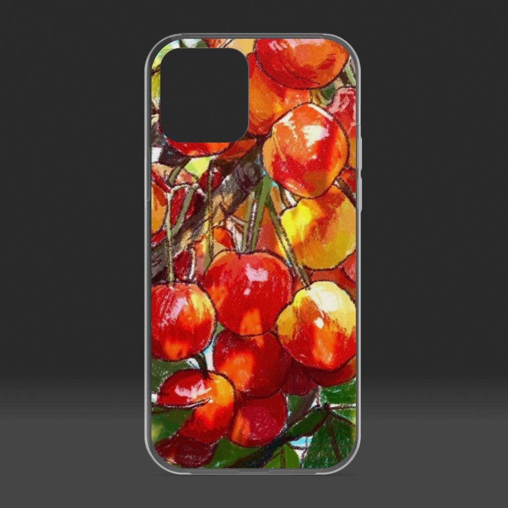 スマホケースiPhone12/12Pro-さくらんぼ🍒