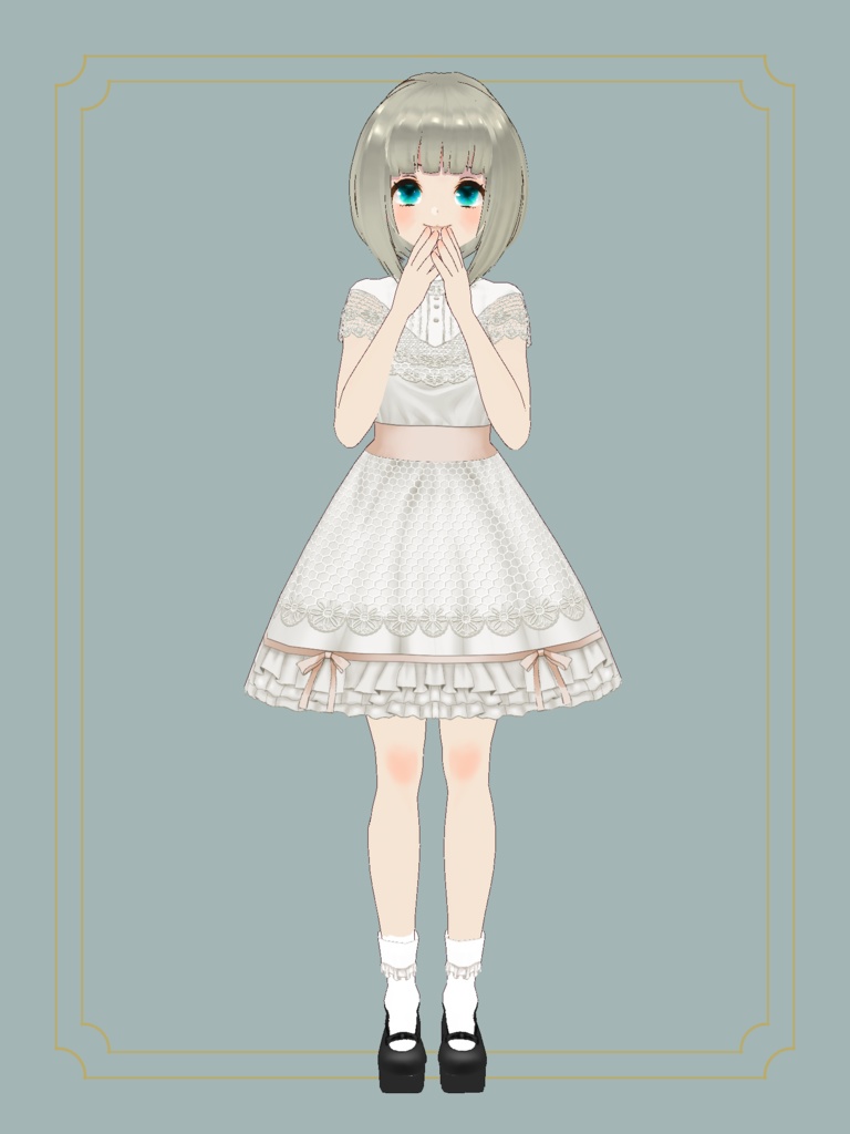 【無料版あり】クラシカルレースドレス【VRoid】【セシル変身アプリ】