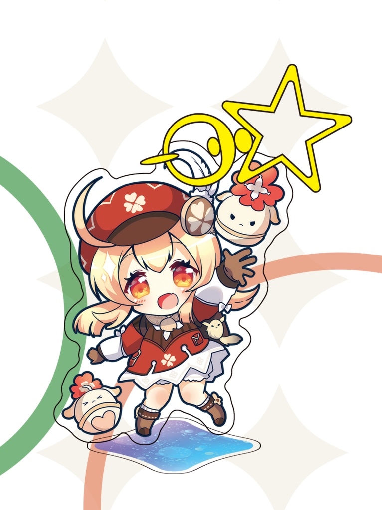 【原神】パイモン、ナヒーダ、クレー、雷電将軍、胡桃、甘雨、アクキー台座付