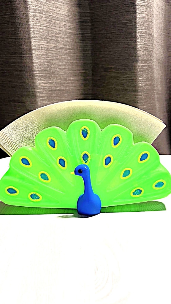 クジャクのコーヒーフィルター置き【３Dデータ】