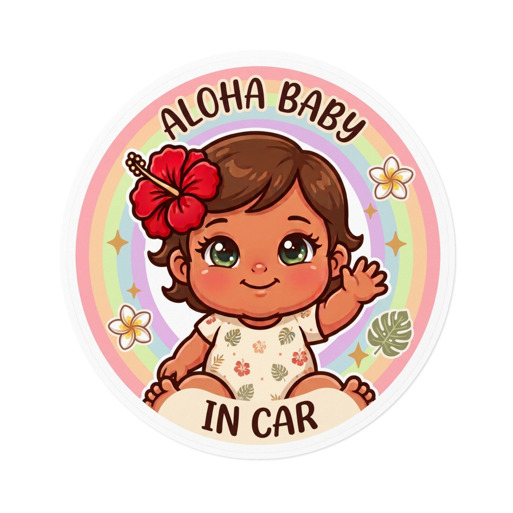 ALOHA BABY IN CAR｜女の子｜ハワイアン カーステッカー 