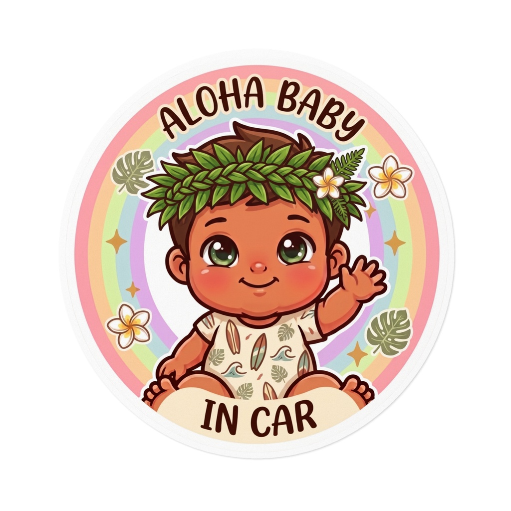 ALOHA BABY IN CAR|男の子|ハワイアン カーステッカー