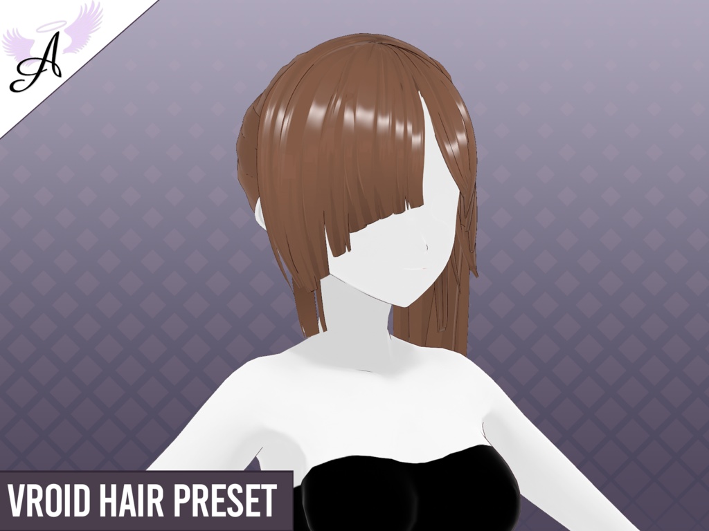 【VRoid】Hair - Model Straight 01