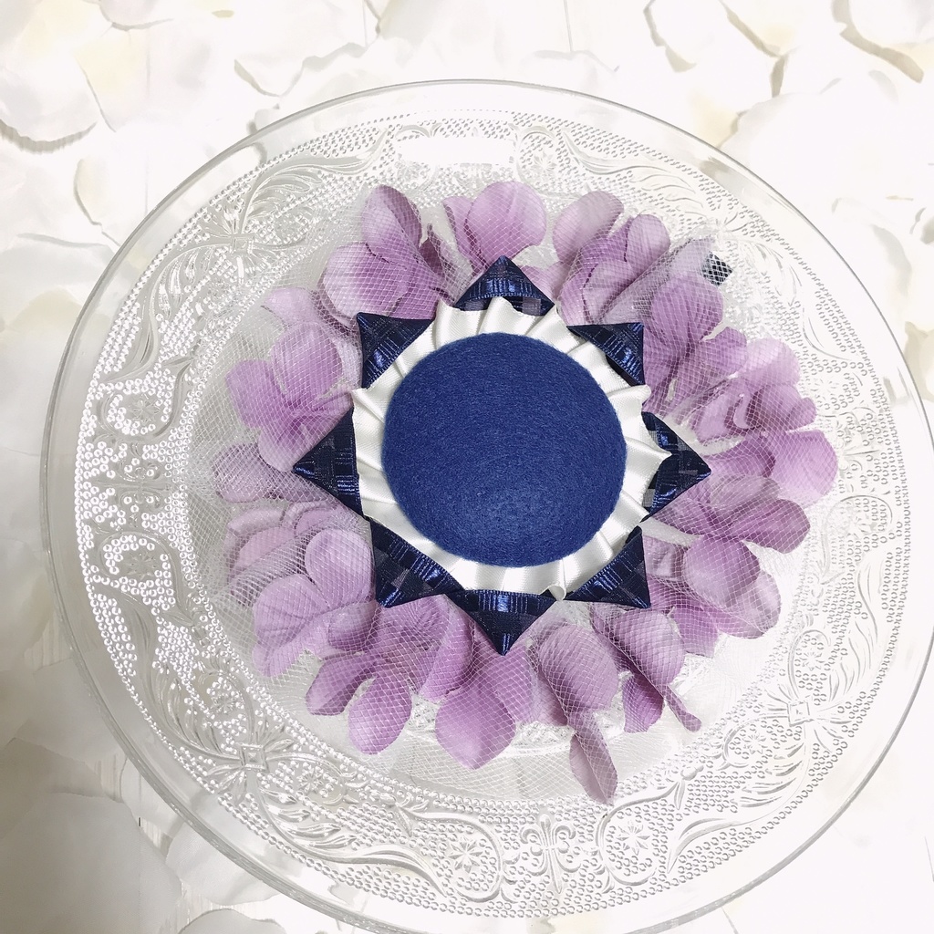 ブルーミーングお花が満開ロゼット