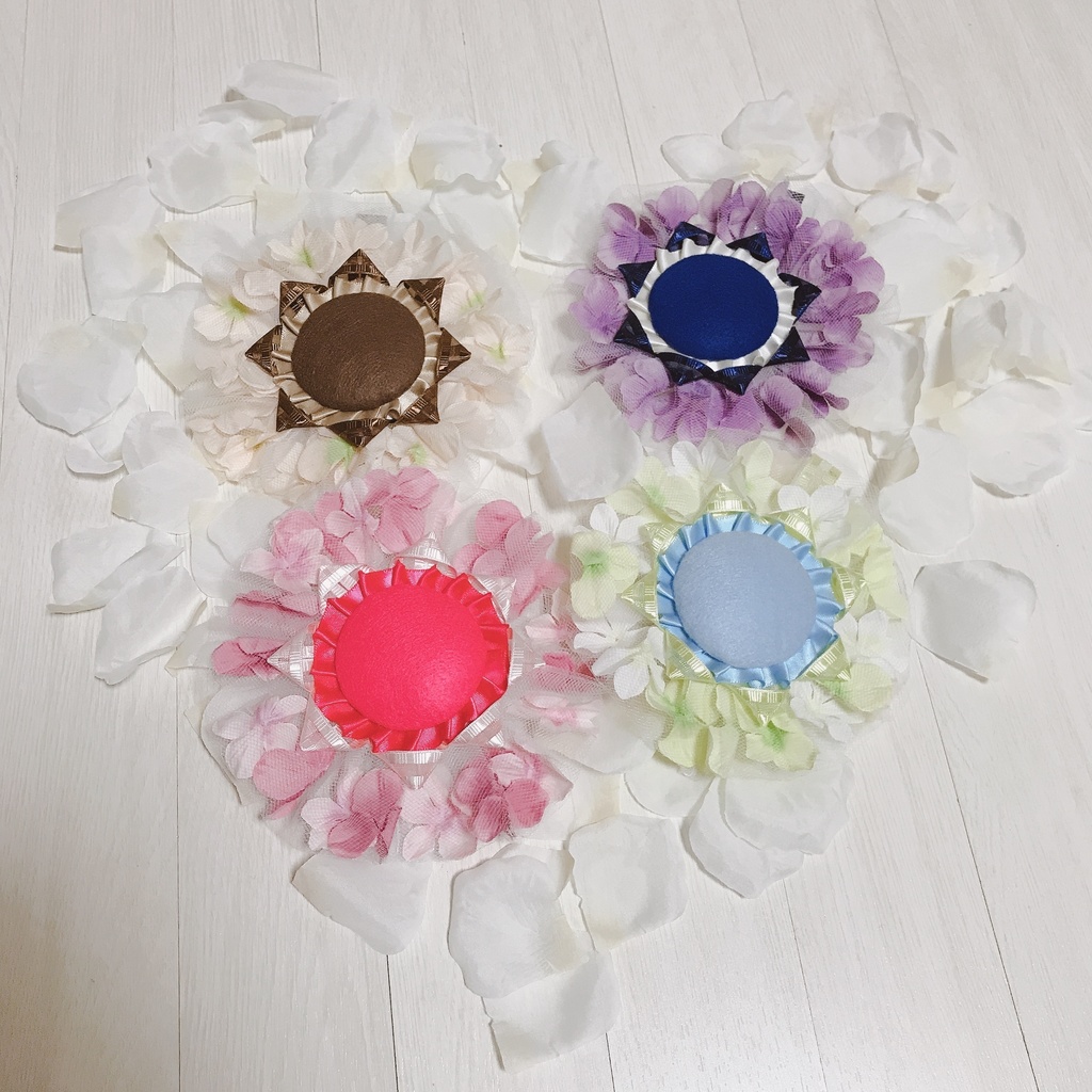 ブルーミーングお花が満開ロゼット